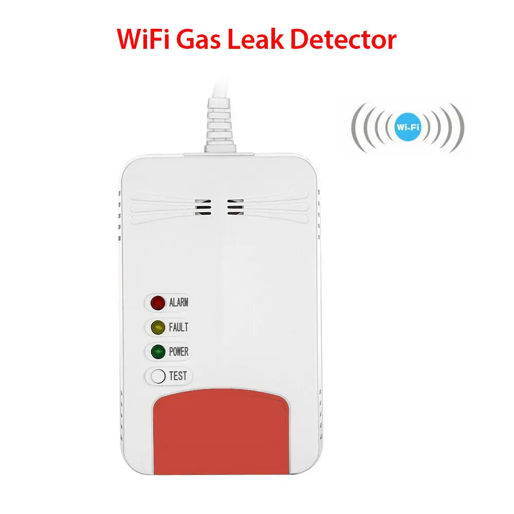 

Wireless WiFi Gas Detector Sensor Combustible Home Natural Safe LED System Coal