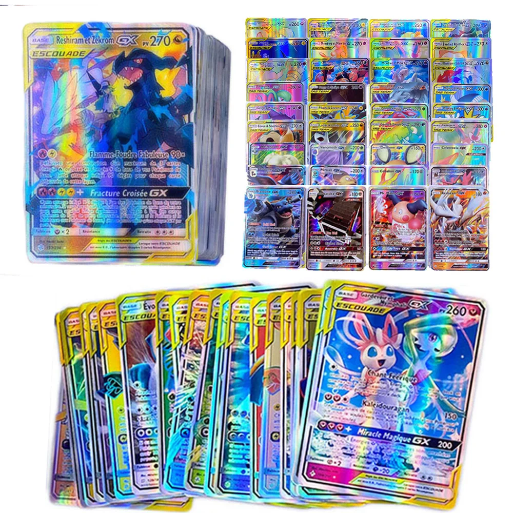

TOMY 500 Pcs French Version Pokemon GX VMAX Shining Cards Game Battle Carte Trading Children Toy