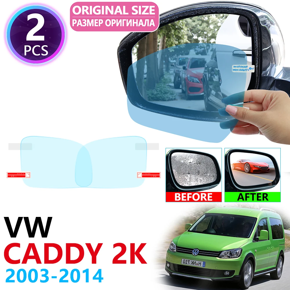 

for Volkswagen VW Caddy 2K 2003~2014 Full Cover Rearview Mirror Anti-Fog Films Rainproof Anti Fog Film Clean Car Accessories