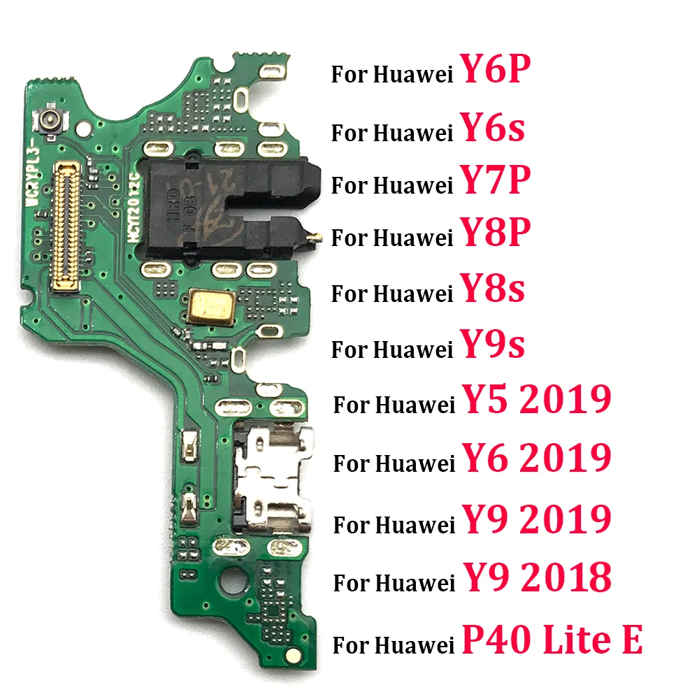 

USB Charger Charging Port Board Flex Cable Connector For Huawei Y9S Y6P Y8S Y8P Y7P Y6S P40 Lite E 5G Y5 Y6 Y9 Prime 2018 2019