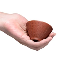 2 шт. чайная чашка 30 мл Zisha чайная чашка фиолетовая глина чашка мастер маленькая чайная чаша Исин чайные чашки керамические чашки Посуда для напитков чайная посуда ремесла Декор