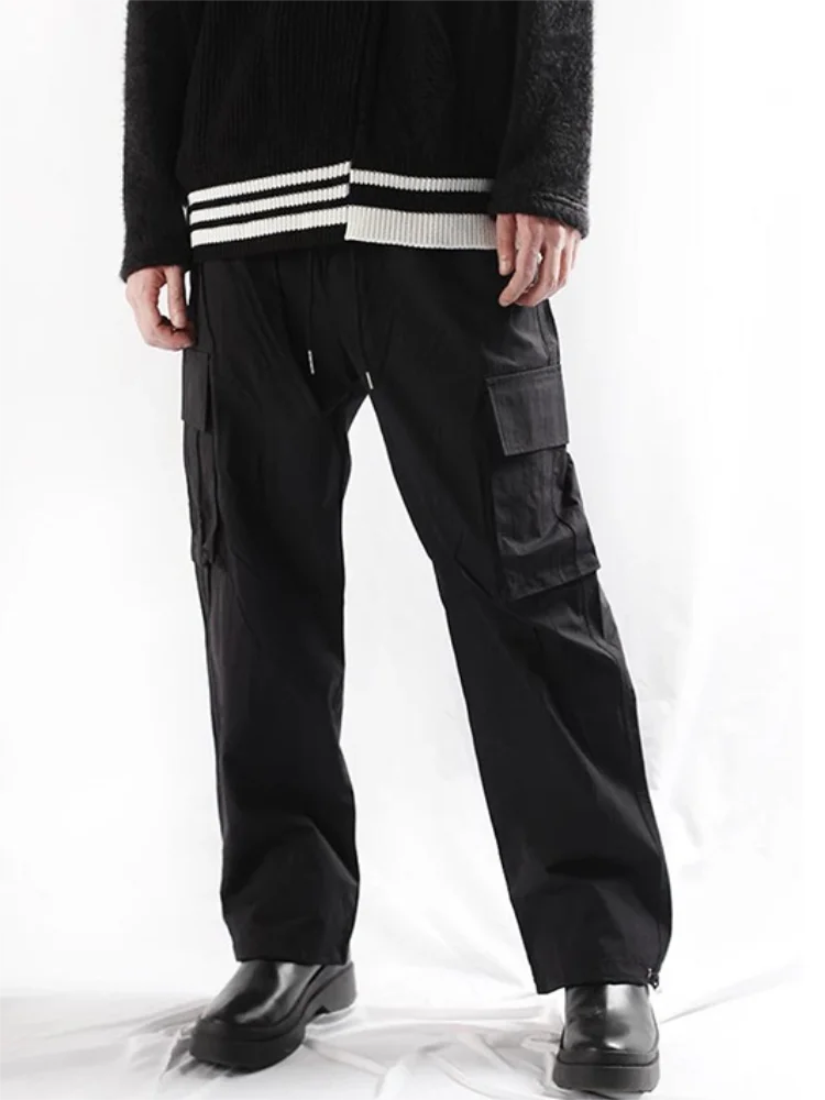 Men's Overalls Spring And Autumn New Personality Side Pocket Decoration Fashion Casual Versatile Loose Oversized Pants