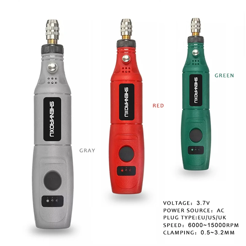 100V~240V Mini Electric Drill Power Tools Multifuctional Grinder Grinding Accessories Set 3 Speed Engraving Pen For Dremel 3