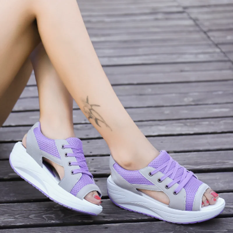 Women Sandals Women's Open Toe Casual Summer Sports Platform Chunky Sandals