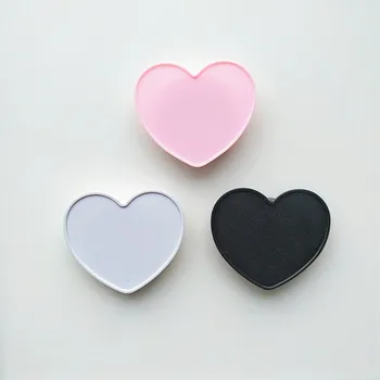 

10-100pcs heart concave Grooved Blank material mobile phone folding stretch airbag bracket Phone Holder Balloon support