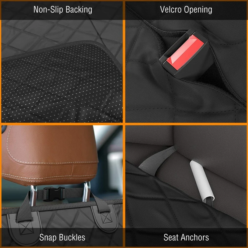Dog Back Seat Cover Protector Waterproof Scratchproof Nonslip Hammock for Dogs Backseat Protection Against Dirt and Pet Fur Dura