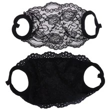 Женский тонкий солнцезащитный крем винтажные Кружевные маски Женская безопасность один слой/два слоя респиратор Велоспорт PM 2,5 рот-Муфельная противопылезащитная маска
