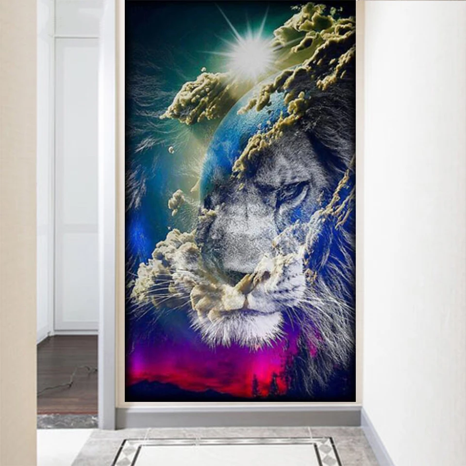 3D diy diamond embroidery fantasy lion diamond mosaic 3d picture square diamond painting cross stitch handicrafts and hobbies ,