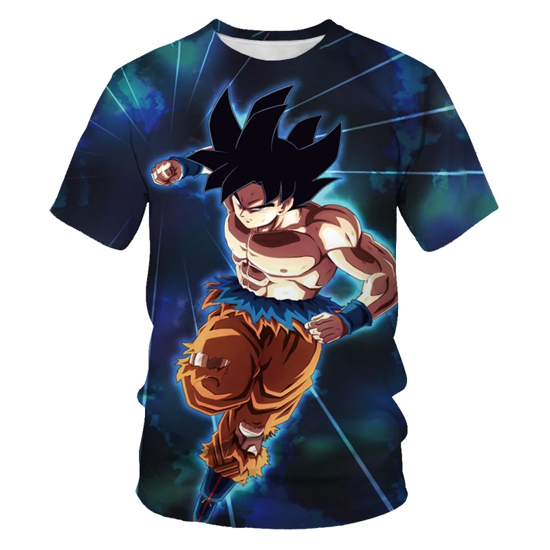 Summer Fashion New Men's Dragon Ball T-shirt Cartoon Monkey King Character 3d Printed Children's Casual Short Sleeve Shirt