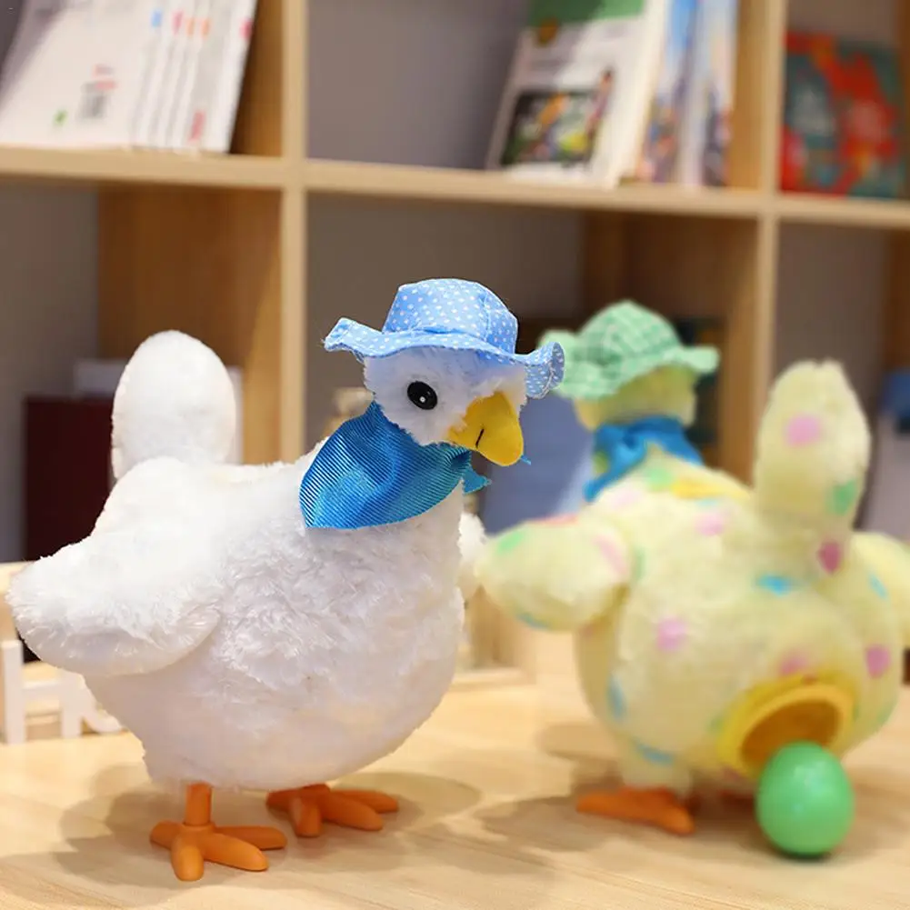 Innovative Electric Hen Laying Eggs Toy Interactive Stuffed Animals Model Can Sing Swing Laying Eggs Toys For Children