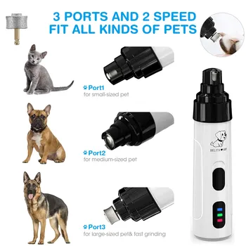 

Pet Grooming Electric Nail Cutter Trimmer Rechargeable USB Stainless Steel for Dog Cat Nail Grinder Paws Hot Sale LISM