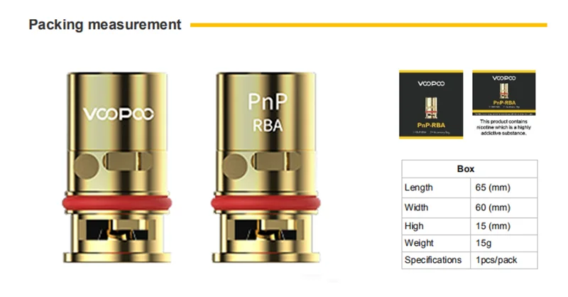 VOOPOO PnP RBA катушка DIY MTL Half-DL сопротивление и PnP-RBA предварительно построенный провод 0.6ohm для VINCI/VINCI R/VINCI X