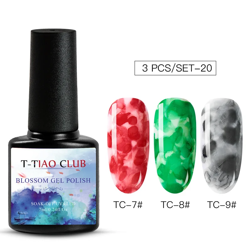 T-TIAO CLUB Цветущий УФ-гель акварельные чернила лак для ногтей эффект дыма смазывание пузырь лак для творчества Маникюр украшения ногтей - Цвет: ZH04519