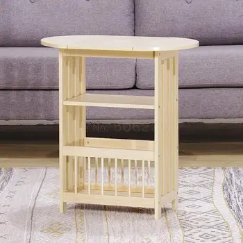 

Small coffee table solid wood side sofa side cabinet small apartment simple Nordic multifunctional simple small side table