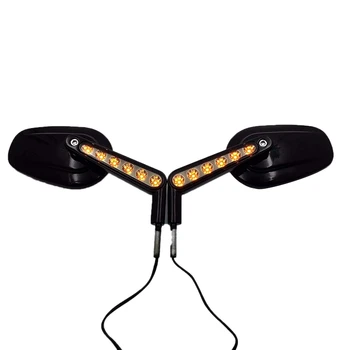 

Led Mirror Light Rear View Left Right Mirrors with LED Turn Signal Mirror for Harl-ey Dav-idson VRSCF FLSTC FXDB DYNA FXDF FLSTF