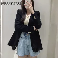 Vesay JESI – Blazer à manches longues pour femme, veste unie, ample, Simple boutonnage, classique, Simple 
