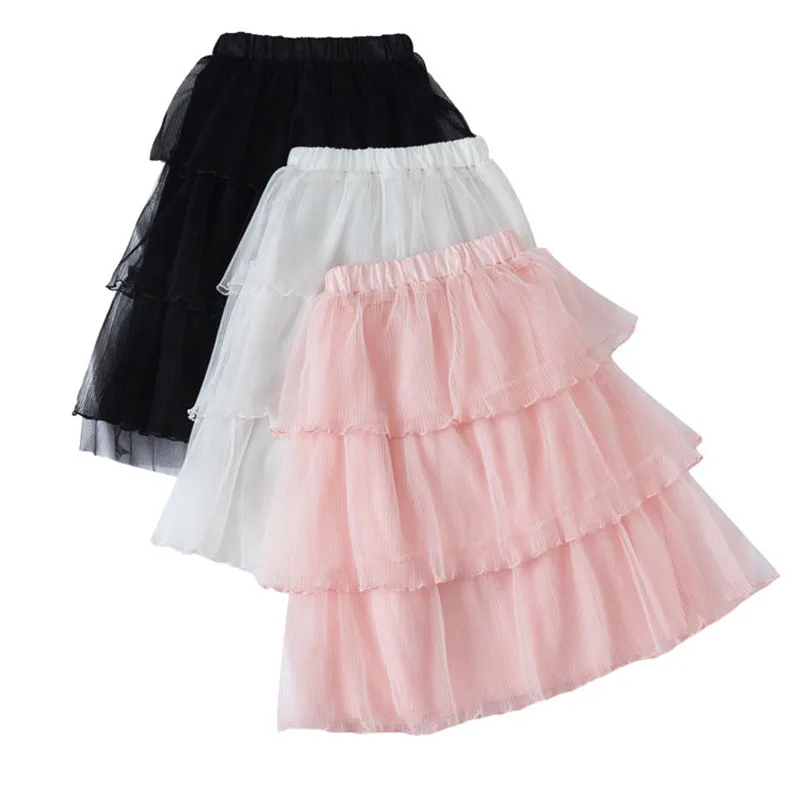 

Baby Girl Black Tutu Skirt Cotton Lace Skirts for Girls Solid Tule Skirt Girl Spring Birthday Party tutu Skirt Age for 4 to12T