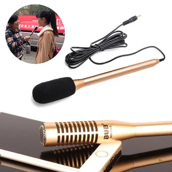 

1 PC Interview Record Microphone Mic 3.5mm Jack for Cellphone Iphone Android Phone