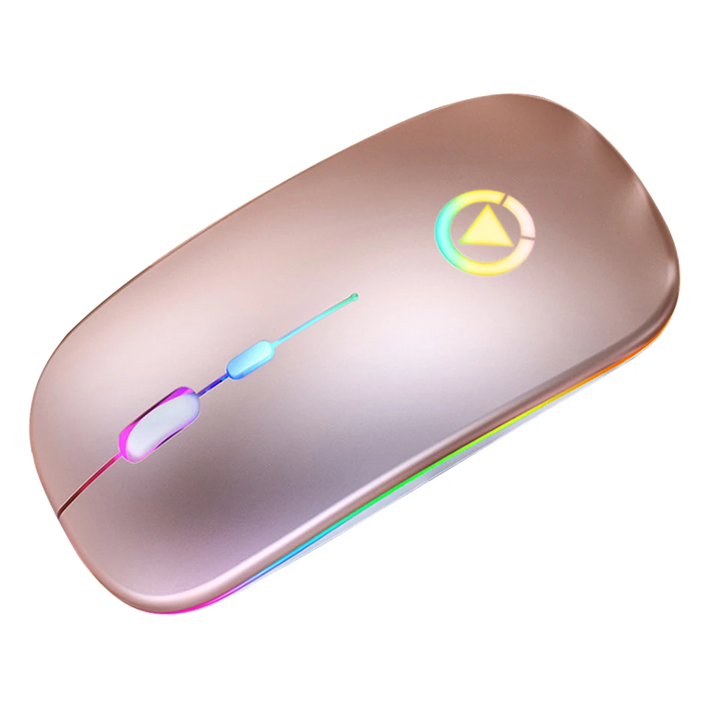 LED Backlit Rechargeable Wireless Silent Mouse USB