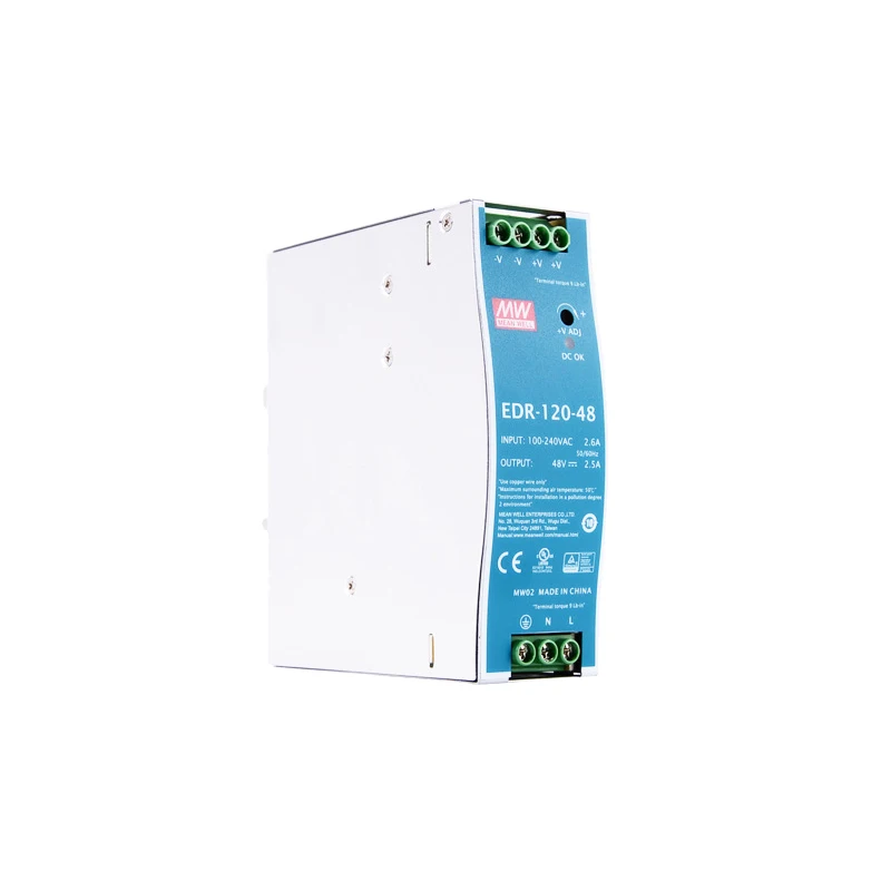 Mean Well EDR-120-48 meanwell 48V DC 2.5A 120W промышленный din-рейка с одним выходом | Обустройство
