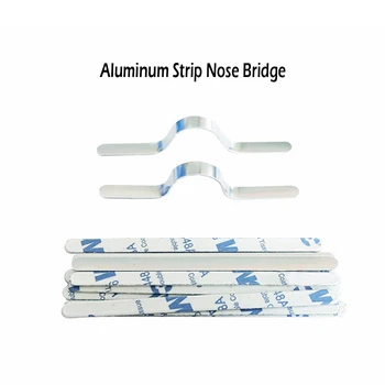 

100 PCS Masks Aluminum Strips With Adhesive 8mm For DIY Masks Nose Clips