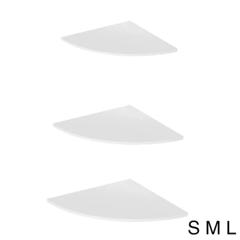 

3pcs Sector Organizer Living Room Wall Mounted Home Decor Office Corner Shelf Shower Display Storage Rack Easy Clean Floating