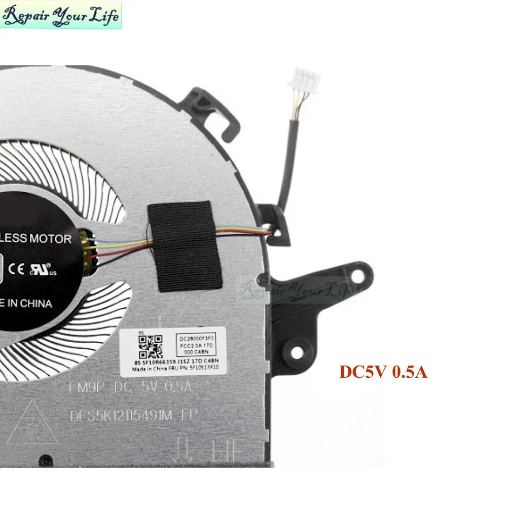 Lenovo IdeaPad 3-15iil05 3i-15IML05 15ARE05 5F10S13910 5H40S2004 노트북 PC 쿨러 팬 라디에이터 DC28000F3F0 용 CPU 냉각 팬