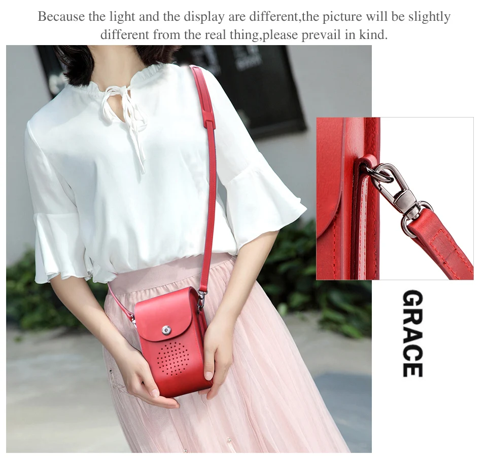 New Fashion Women Genuine Leather Phone bag case For iphone 11 12  13  Pro X Crossbody Bag for iphone se 2020 shoulder bag redVegetable Leather Fashion Women Phone bag case For iphone 11 Pro X Crossbody Bag for iphone se 2020 shoulder bag red Female waterproof phone holder