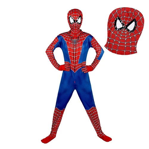 «Мстители», «Человек-паук» костюм «Человек-паук»; комбинезоны костюмы От 4 до 9 лет для детей «Человек-паук»; Карнавальная одежда с маской DLY522 - Цвет: 09