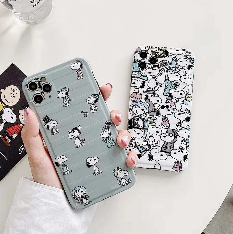 Cute cartoon Peanuts Space dog phone case For iphone 11 11Pro Max X XR XS MAX soft silicone cover 7 8 Plus |