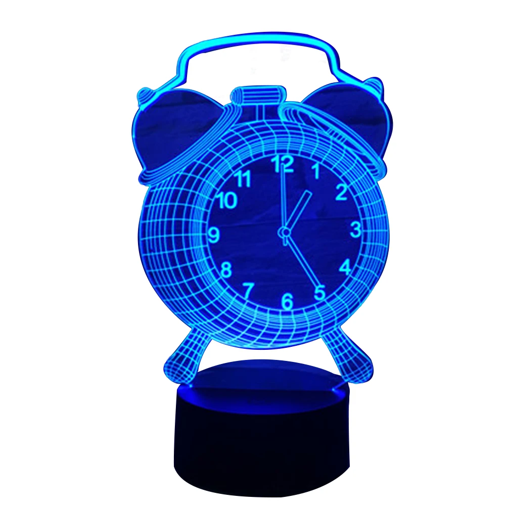 

USB Connection Night Light Desktop Lamp Touch Control 7 Colors Acrylic Practical Decorative Home Battery Powered 3D Led Bedroom
