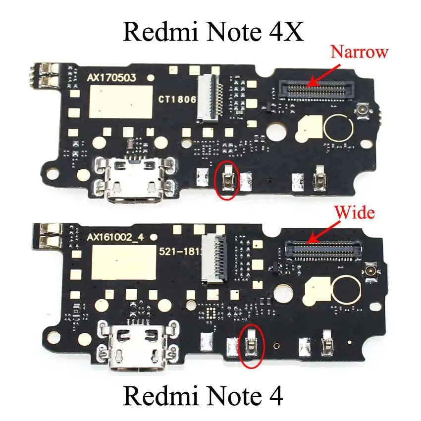 Юйси Замена микрофонный модуль+ USB плата с зарядным портом гибкий кабель Разъем для Xiaomi Redmi Note3 Note 3 Pro 4 4X MTK X20