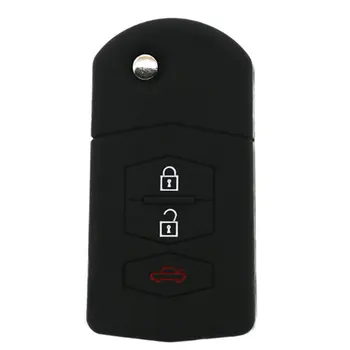 

3 Button Folding Car Remote Control Silicone Protective Sleeve Case For Mazda 6 M3 Remote Control Cover Wear Resistant
