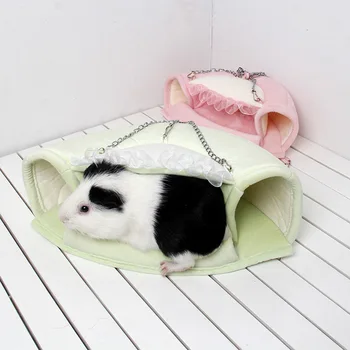 

Small Pet Toy Autumn Winter Warm Comfortable Soft Hamster Hammock Channel Hanging Toy Squirrel Nest Pet Entertainment Products