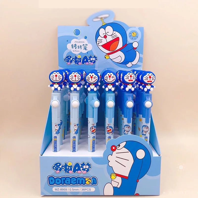 36-pz-lotto-penna-gel-gatto-girevole-kawaii-carino-05mm-inchiostro-nero-penna-neutra-forniture-per-la-scrittura-della-scuola-regalo-promozionale