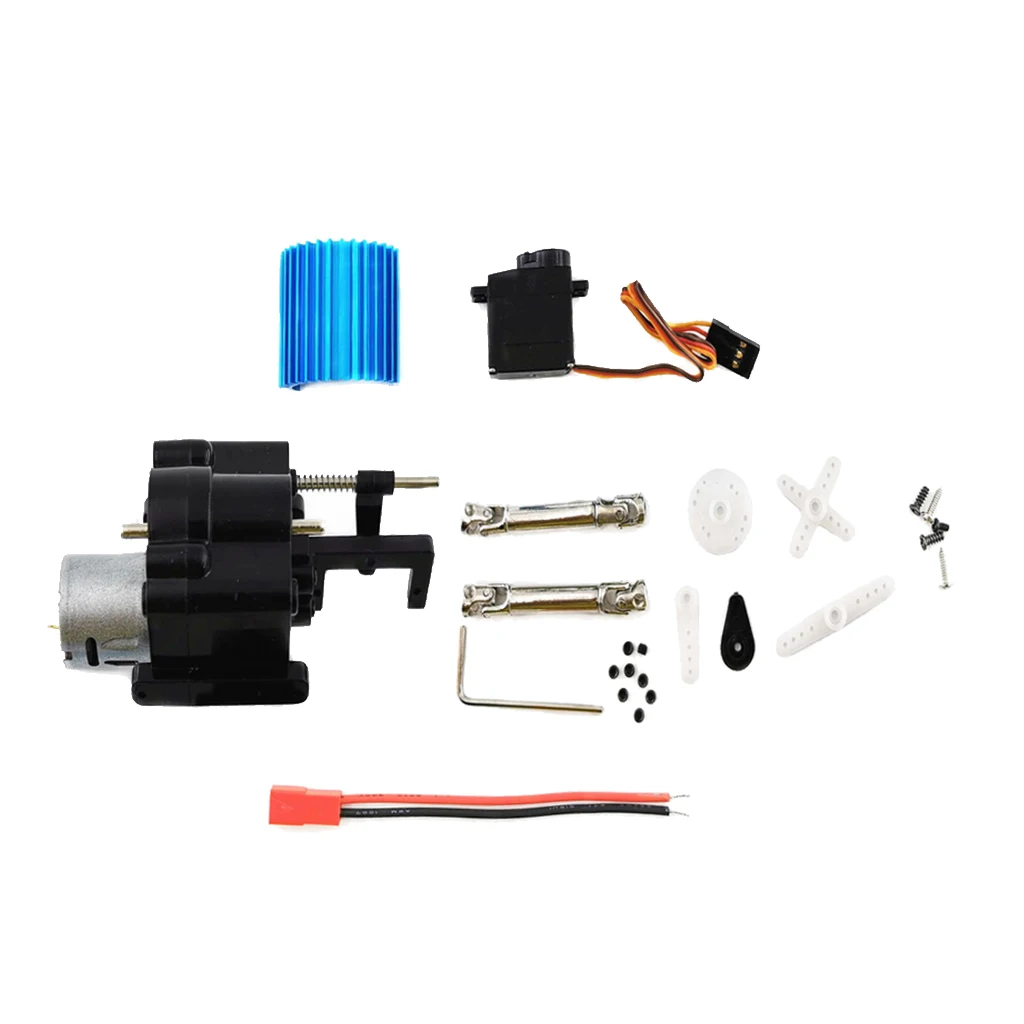 370 Motor + Speed Change  + Heat Sink Assembly for WPL JJRC RC Semi-truck Military Truck Parts