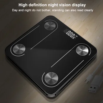 

Smart BMI Bathroom Tools Smartphone APP Fitness Digital Display Composition Eletronic Wireless Analyzer Weight Scale Body Fat