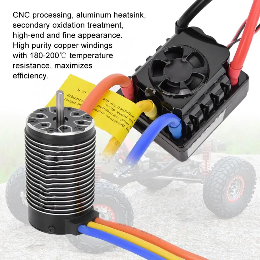 4068 бесщеточный двигатель 2050KV+ 120A набор ESC Водонепроницаемый RC аксессуар часть для 1/8 автомобилей