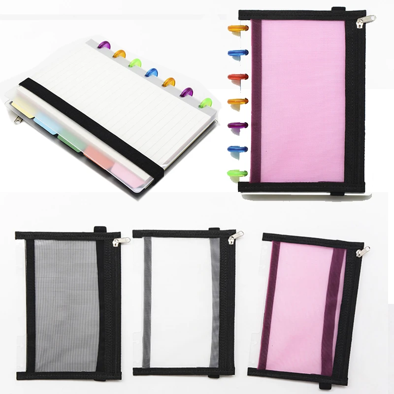 

B6 Loose-leaf Notepad Storage Bag PP Material Cover Zipper Bag Notepad Storage Folders Binders File Folder Bag Document Bag