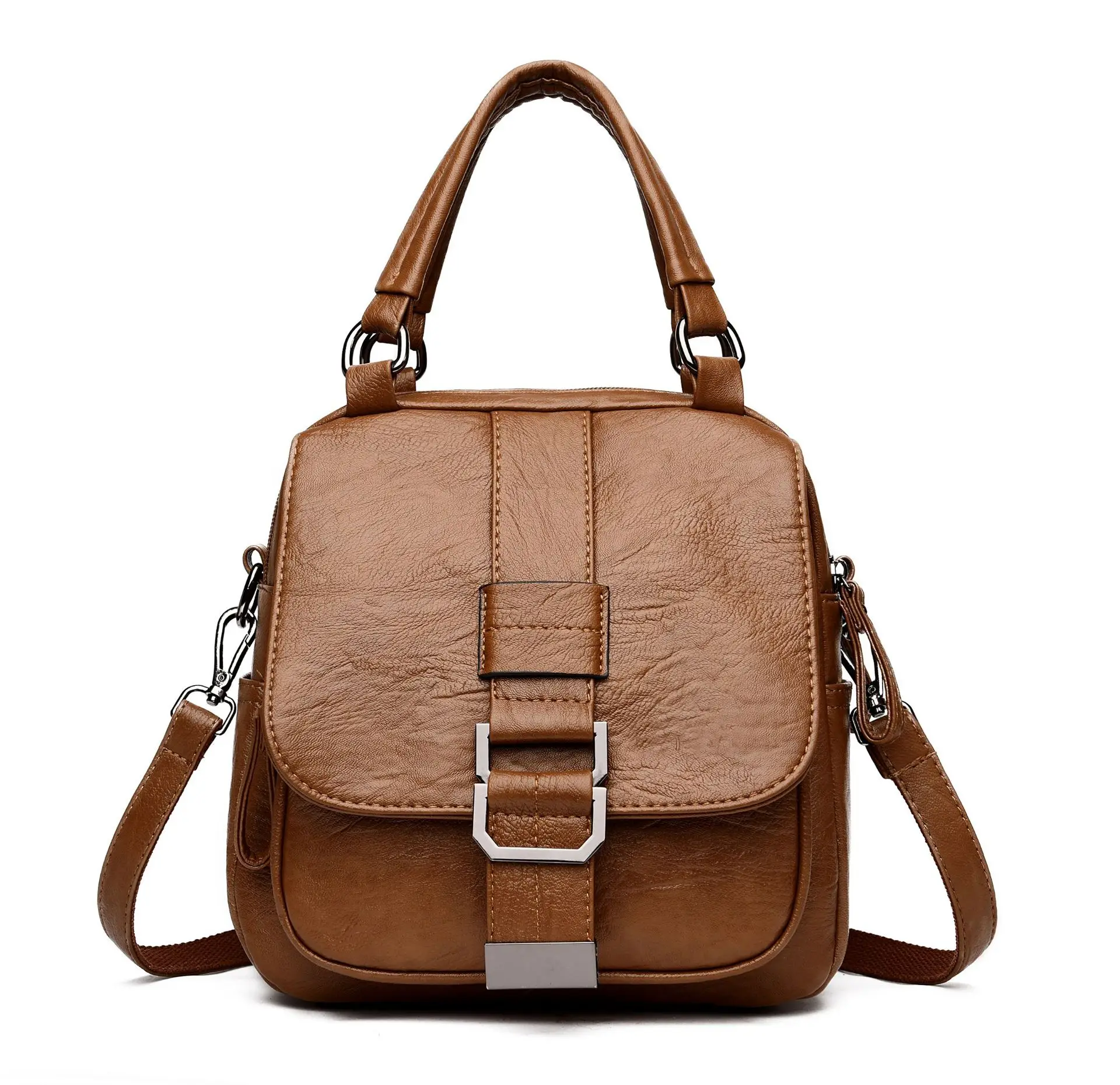 

Multifunctional women's backpack bag Korean trend cross-border youth leisure backpack soft PU leather simple bag