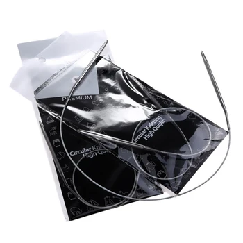 

11Pcs/set 17" 43cm Stainless Steel Circular Knitting Needles Circular Needles for Knitting Crochet Weaving Pins Needlework