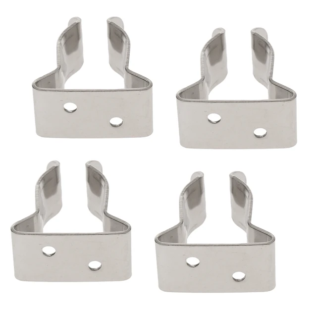 4pcs 304 Stainless Steel Boat Hook Holder Spring Clamp Holder Bracket Clip  - AliExpress