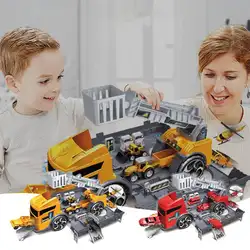 Детская игрушка трактор контейнер грузовик Инерционная модель автомобиля набор может вместить портативный парковка мальчик игрушка