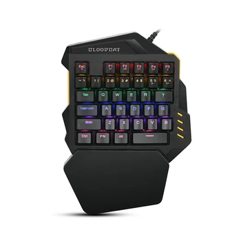 

One-Handed Mechanical Gaming Keyboard LED Backlit 35 Keys Portable Mini USB wired Gaming Keypad for Computer PC Gamer LOL/PUBG