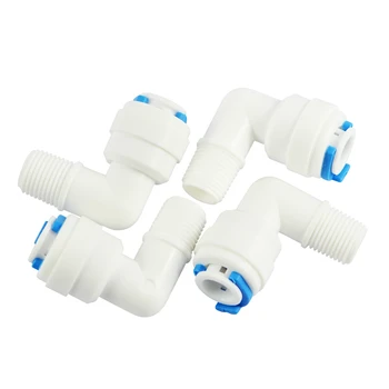 

2pcs 1/8 inch Outside the Wire Turn 1/4 inch Quick Connect/Import PP Material RO Membrane Shell Interface Reverse Osmosis Parts