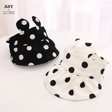 

Summer Baby Sun Hat Rabbit Ear Bunny Hats Polka Dots Print Empty Top UV Cap For Children Boy Girl Outdoor Kids Visor Caps 8-36M