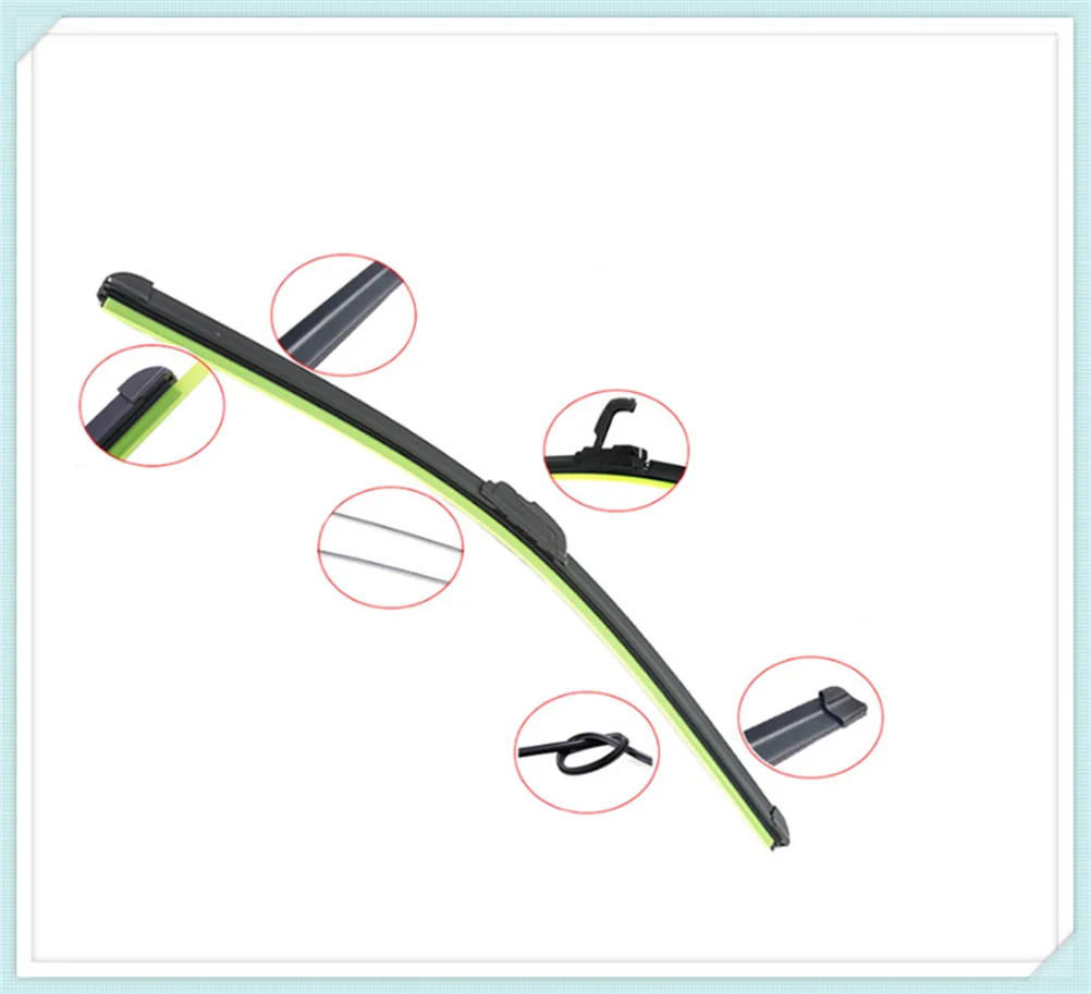 Universal car U-shaped soft frameless auto windshield wiper blade inch for Fiat Fiorino 595 500 500S Toro Fullback Aegea