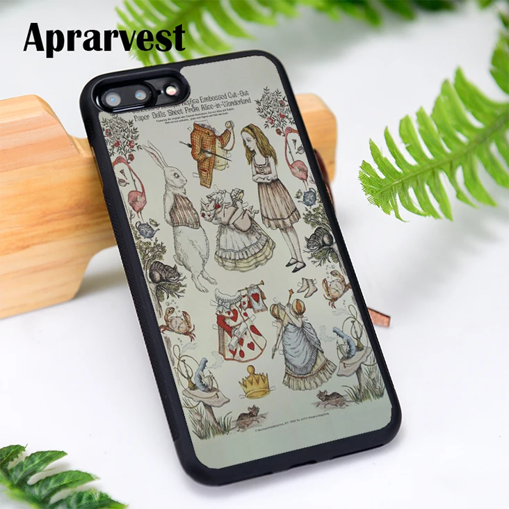 Aprarvest Phone Cases Cover For iPhone 6 6S 7 8 Plus 5 5S SE X XS MAX XR Alice in Wonderland Doll Dresses Origami Cats Rabbit |