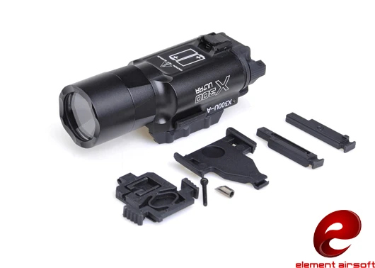 

Element Airsoft Surefir X300 Tactical Flashlight 370 Lumen Pistol Weapon Light Surefir X300U Flashlight For Gun EX359