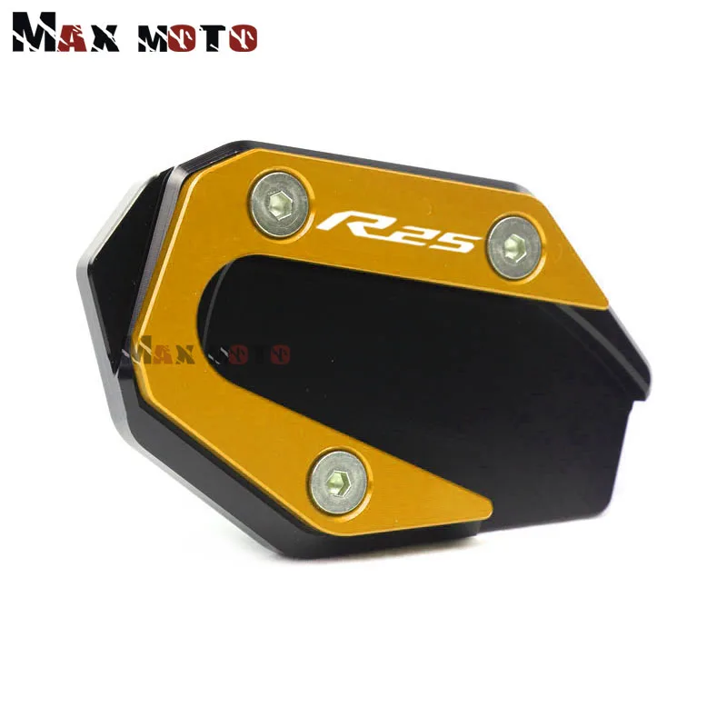 para yamaha mt yzf motocicleta kickstand pé suporte lateral extensão almofada placa de apoio